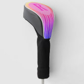 Benutzerdefiniert Monogramm Initial Pink Ombre Per Golf Headcover (angewinkelt)