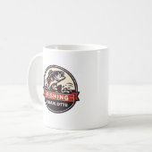 Benutzerdefiniert Name Angeln Kaffeetasse (Vorderseite Links)