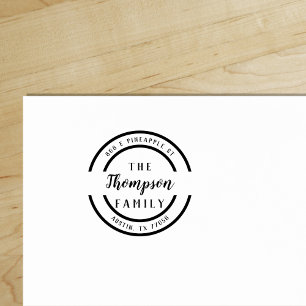 Benutzerdefiniert Name der Familie RÜCKSENDEAD Gummistempel