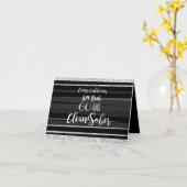 Benutzerdefiniert Name SobriborTag-Glitzer Karte (Gelbe Blume)