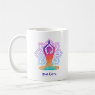 Benutzerdefiniert Namen Mandala Yoga Kaffeetasse
