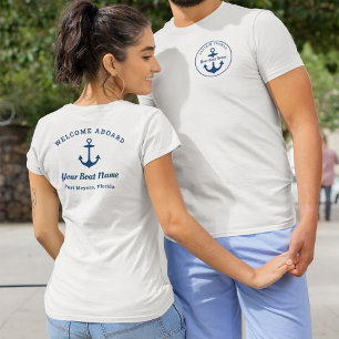 Benutzerdefiniert Nautisch Marineblau Kapitän und T-Shirt