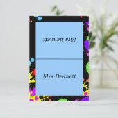 Benutzerdefiniert, Neon Paint, Tabelle, Escort Car Einladung (Stehend Vorderseite)