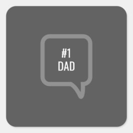 Benutzerdefiniert Nummer 1 Vater Vatertag Quadratischer Aufkleber
