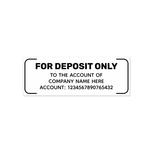 Benutzerdefiniert nur für Einlagenkonten Kontonumm Permastempel (Design)