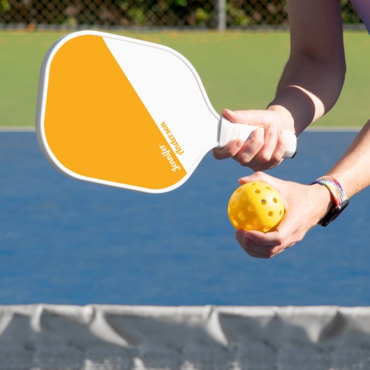 Benutzerdefiniert Orange und Weiß Pickleball Schläger (InSitu)
