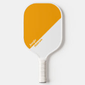 Benutzerdefiniert Orange und Weiß Pickleball Schläger (Vorderseite)