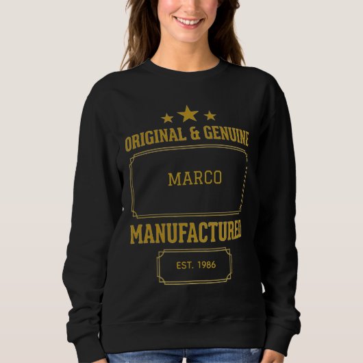 Benutzerdefiniert Original & Echtes Geburtstag Sweatshirt (Vorderseite)