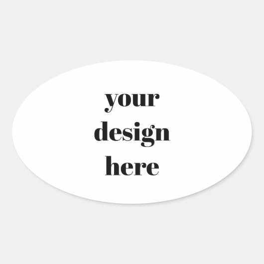 Benutzerdefiniert Ovaler Aufkleber (Vorderseite)