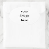 Benutzerdefiniert Ovaler Aufkleber (Tasche)