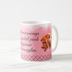 Benutzerdefiniert Pastellrosa Cavalier King Charle Kaffeetasse