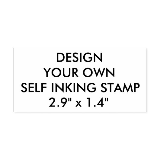 Benutzerdefiniert Personalisiert 2,9" x 1,4" Brief Permastempel (Design)