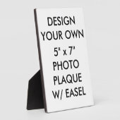 Benutzerdefiniert Personalisiert 5" x 7" Foto Plaq Fotoplatte (Seite)