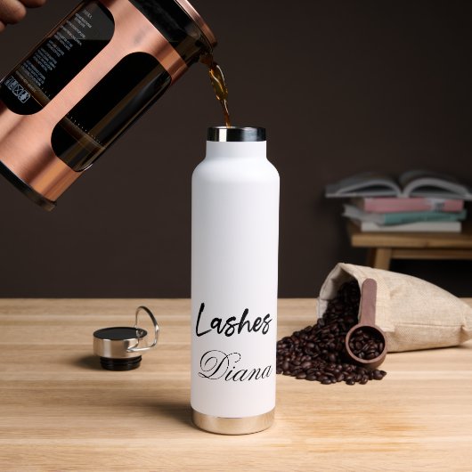 Benutzerdefiniert Personalisiert: Lashes Trinkflasche (Kaffee)