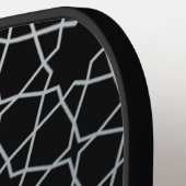 Benutzerdefiniert Personalisiert Schwarz und Silbe Pickleball Schläger (Linke Seite)