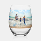 Benutzerdefiniert Personalisiertes Geschenk für Ih Weinglas Ohne Stiel (Rückseite)