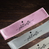 Benutzerdefiniert Pink-Schnitt und nähen Signaturn Satinband