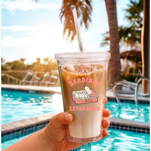 Benutzerdefiniert Portugal Lover Sardines Light Pi Acryltrinkbecher