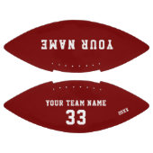 Benutzerdefiniert Red Football mit Name Team Name (Paneele)