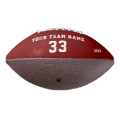 Benutzerdefiniert Red Football mit Name Team Name (Gedreht 270)