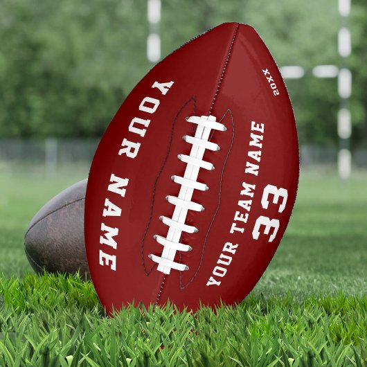 Benutzerdefiniert Red Football mit Name Team Name