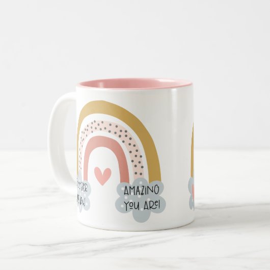 Benutzerdefiniert | Regenbogen| Wie Phantastisch b Zweifarbige Tasse (Vorderseite Links)