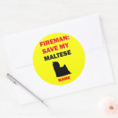 Benutzerdefiniert Rette Meines Maltesischen Runder Aufkleber (Umschlag)