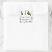 Benutzerdefiniert Rettete die Monarchschmetterling Quadratischer Aufkleber (Tasche)