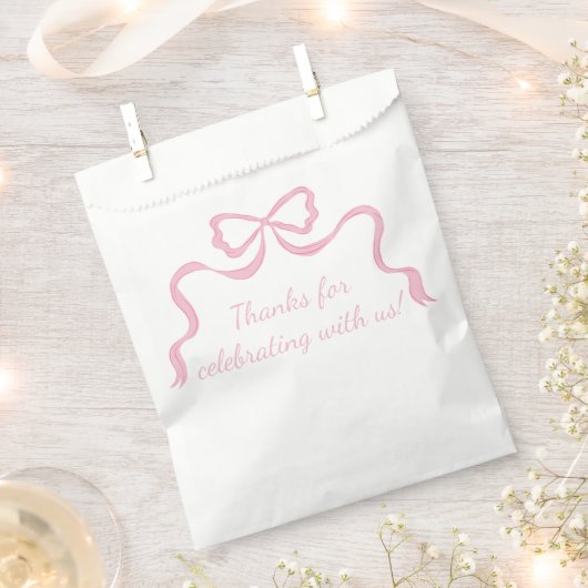 Benutzerdefiniert rosa Bow, rosa Party mit Multifu Geschenktütchen (Ausgeschnitten)