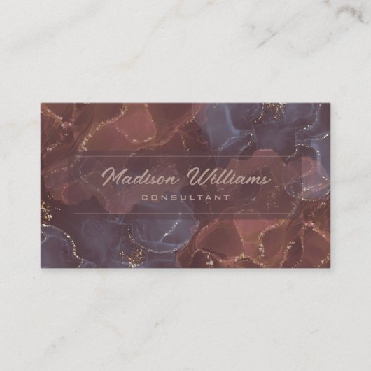 Benutzerdefiniert rosa Lila Gold Glitzer Beruflich Visitenkarte (Vorderseite)