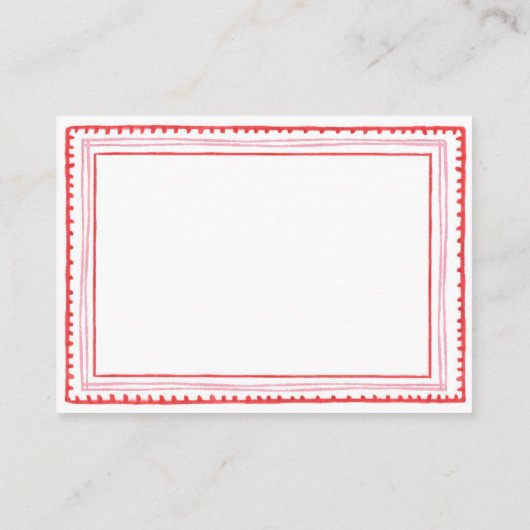 Benutzerdefiniert rosa und rotes Herz Begleitkarte (Rückseite)