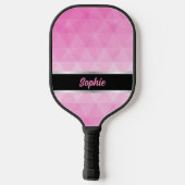 Benutzerdefiniert Rosa und Schwarz Personalisiert Pickleball Schläger (Rückseite)