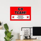 Benutzerdefiniert Rot Los Team Poster (Heimbüro)