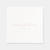 Benutzerdefiniert rot rosa Skript Couple Name Datu Serviette (Vorderseite)