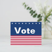 Benutzerdefiniert Rot und Blau US Flagge stimmen a Postkarte (Stehend Vorderseite)