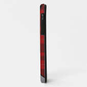 Benutzerdefiniert rot und schwarz Kariert  Case-Mate iPhone Hülle (Hinten/Links)
