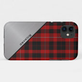 Benutzerdefiniert rot und schwarz Kariert  Case-Mate iPhone Hülle (Rückseite (Horizontal))