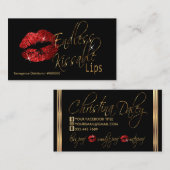 Benutzerdefiniert: Roter Glitzer und Gold Visitenkarte (Vorne/Hinten)