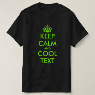 Benutzerdefiniert Ruhe behalten und coolen Neon-Gr T-Shirt