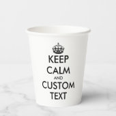 Benutzerdefiniert Ruhe behalten und Papiertassen a Pappbecher (Rückseite)