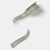 Benutzerdefiniert Salbei Grün Solid Satinband (Rückseite)