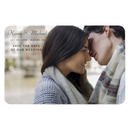 Benutzerdefiniert Save the Date - Personalisiertes Magnet (Horizontal)