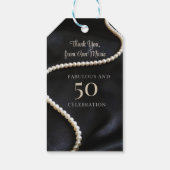 Benutzerdefiniert Schwarz 50 und Fabelhaft Geschenkanhänger (Rückseite)