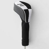 Benutzerdefiniert Schwarz Kariert Golf Headcover (angewinkelt)