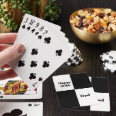 Benutzerdefiniert Schwarz Kariert Spielkarten (In Situ)