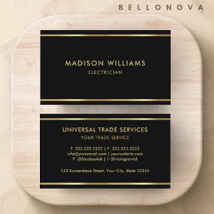Benutzerdefiniert Schwarz und Gold Premium Profess Visitenkarte
