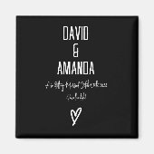 Benutzerdefiniert: Schwarz und Weiß Save the Date Magnet (Vorne)