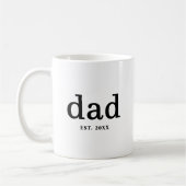 Benutzerdefiniert Schwarz Weiß Dad Gegründet Kaffeetasse (Links)