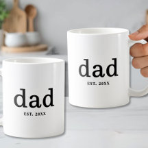 Benutzerdefiniert Schwarz Weiß Dad Gegründet
