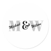 Benutzerdefiniert Schwarz-Weiß-Monogramm